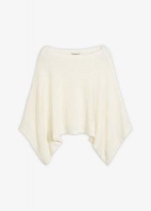 Sweter o kroju kimona z przędzy tasiemkowej. Białe swetry klasyczne bonprix, s, bez kołnierzyka. Za 107,99 zł.