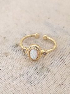 Atelier MIU Pozłacany pierścionek rozmiar: onesize. Żółte pierścionki Atelier MIU, z cyrkonią, pozłacane. Za 39,99 zł.