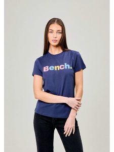 Bench Koszulka "Elio" w kolorze granatowym rozmiar: 38. Niebieskie bluzki Bench, bez wzorów, z bawełny, bez kołnierzyka, bez ramiączek. Za 39,49 zł.