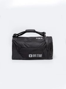 Torba unisex sportowa czarna RR574096 906. Czarne torby podróżne i sportowe Big Star, bez wzorów, na ramię, bez dodatków. Za 189,99 zł.