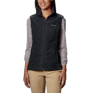 Bezrękawnik Sportowy Damski Columbia Benton Springs. Czarne kamizelki Columbia, xl, bez wzorów, bez kołnierzyka, bez ramiączek, bez kaptura. Za 137,99 zł.