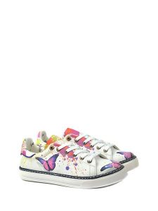 Goby Skórzane sneakersy w kolorze białym ze wzorem rozmiar: 40. Białe trampki Goby, bez wzorów, bez zapięcia. Za 245,96 zł.