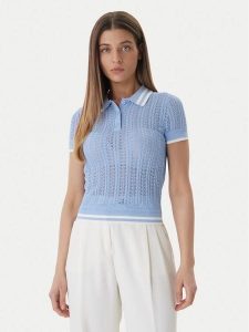 Guess Sweter W6GR25 Z0672 Niebieski Regular Fit. Niebieskie swetry klasyczne Guess, m, z wiskozy, bez kołnierzyka. Za 429,99 zł.