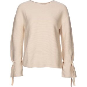 Sweter w kolorze beżowym. Brązowe swetry klasyczne marki Marc O'Polo, z bawełny, z dekoltem w łódkę. W wyprzedaży za 391,95 zł.