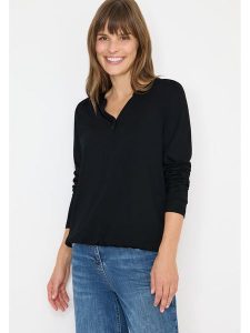 Cecil Koszulka w kolorze czarnym rozmiar: XL. Czarne bluzki Cecil, xl, bez wzorów, z bawełny, bez kołnierzyka, bez ramiączek. Za 91,34 zł.