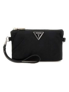 Guess Kopertówka w kolorze czarnym - 19 x 11 x 8 cm rozmiar: onesize. Czarne torebki wieczorowe Guess, z aplikacjami, z materiału, bez dodatków. Za 298,67 zł.
