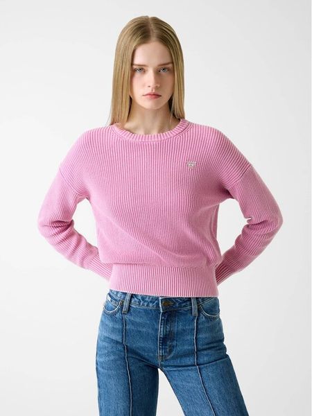 Guess Jeans Sweter 180586 Różowy Classic Fit. Czerwone swetry klasyczne Guess Jeans, l, z jeansu, bez kołnierzyka. Za 389,00 zł.