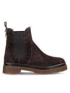 Gant Sztyblety 31553157 Brązowy. Brązowe botki GANT, bez wzorów, ze skóry, bez obcasa, na płaskiej podeszwie, bez zapięcia. Za 579,99 zł.