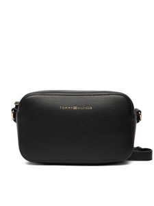 Tommy Hilfiger Torebka Th Logo Camera Bag AW0AW18115 Czarny. Czarne listonoszki TOMMY HILFIGER, bez wzorów, ze skóry, bez dodatków. Za 409,99 zł.