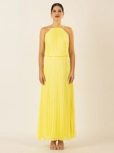 APART Sukienka w kolorze żółtym rozmiar: 38. Żółte sukienki Apart, bez wzorów, bez kołnierzyka, bez ramiączek, maxi. Za 260,99 zł.