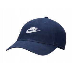 Czapka z daszkiem NIKE. Niebieskie czapki Nike, bez wzorów, sportowe. Za 129,00 zł.