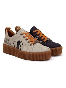 Goby Sneakersy w kolorze czarno-kremowym rozmiar: 39. Brązowe trampki Goby, bez wzorów, bez zapięcia. Za 245,96 zł.