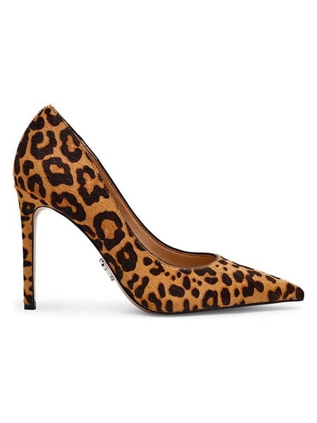 Steve Madden Skórzane czółenka w kolorze jasnobrązowo-czarnym rozmiar: 41. Brązowe czółenka Steve Madden, bez wzorów, bez obcasa, na szpilce, bez zapięcia. Za 245,38 zł.