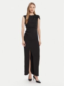 Rinascimento Sukienka wieczorowa CFC0020094002 Czarny Slim Fit. Czarne sukienki Rinascimento, xl, bez wzorów, z syntetyku, wizytowe, bez kołnierzyka, bez ramiączek. Za 599,99 zł.