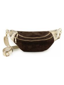 Anna Morellini Skórzana saszetka "Carola" w kolorze złoto-brązowym - 32 x 16 x 9 cm rozmiar: onesize. Brązowe nerki i saszetki Anna Morellini, bez wzorów, z materiału. Za 217,99 zł.