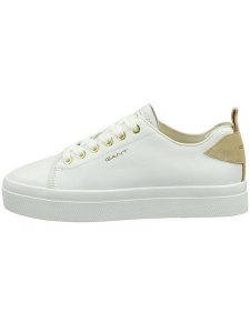 GANT Footwear Skórzane sneakersy "Avona" w kolorze białym rozmiar: 39. Białe trampki GANT Footwear, bez wzorów, bez zapięcia. Za 237,17 zł.