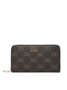 Liu Jo Portfel Ecs Xl Zip Around AF5170 E0668 Brązowy. Brązowe portfele Liu Jo, bez wzorów, ze skóry. Za 299,99 zł.