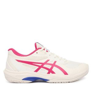 Buty do tenisa Asics. Szare buty sportowe ASICS, bez wzorów, bez zapięcia, tenisowe. Za 339,99 zł.