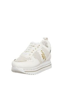 Patrizia Pepe Sneakersy w kolorze złoto-kremowym rozmiar: 38. Brązowe trampki Patrizia Pepe, bez wzorów, z materiału, bez zapięcia. Za 305,45 zł.