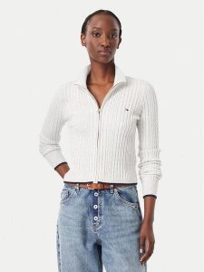 Tommy Jeans Kardigan DW0DW23355 Szary Slim Fit. Szare kardigany Tommy Jeans, z jeansu. Za 449,99 zł.