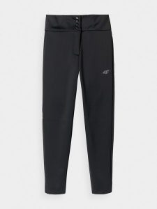 4F Spodnie narciarskie softshellowe membrana 5000 damskie - czarne XXL. Czarne spodnie sportowe 4f, na zimę, m, bez wzorów, z dzianiny, narciarskie, windstopper. W wyprzedaży za 299,99 zł.