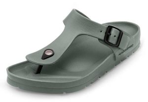 Klapki basenowe japonki Aqua Speed Monaco. Szare klapki Aqua-Speed, bez wzorów, z materiału, bez obcasa. Za 59,99 zł.