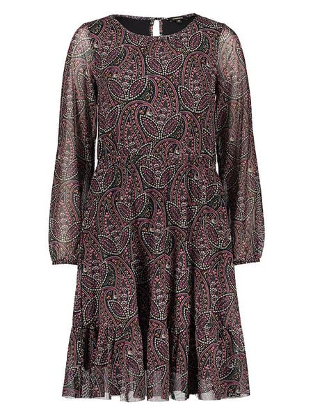 More & More Sukienka w kolorze czarno-fioletowym rozmiar: 46. Czarne sukienki More & More, bez wzorów, bez kołnierzyka, bez ramiączek, midi. Za 100,28 zł.