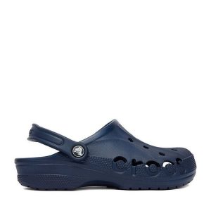 Klapki Crocs. Niebieskie klapki Crocs, bez wzorów, bez obcasa. Za 199,99 zł.