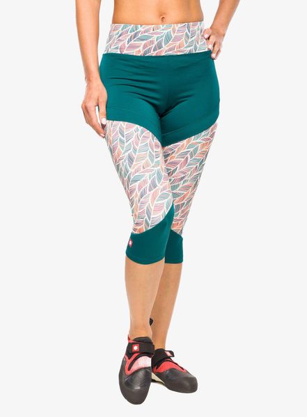 Legginsy wspinaczkowe damskie Ocun Rhea 3/4 Leggings. Zielone legginsy Ocun, bez wzorów, z elastanu. Za 115,49 zł.