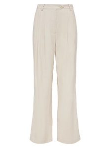 LeGer Spodnie "Edina" w kolorze kremowym rozmiar: 36. Brązowe spodnie z wysokim stanem LeGer, bez wzorów, z materiału, z podwyższonym stanem. Za 152,98 zł.