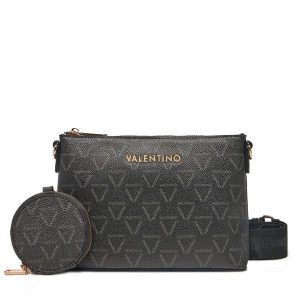 Torebka Valentino. Czarne listonoszki Valentino, bez wzorów, bez dodatków. Za 259,99 zł.