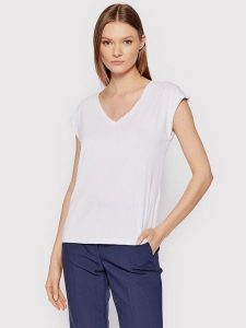 Vero Moda T-Shirt Filli 10247666 Biały Regular Fit. Białe t-shirty Vero Moda, xl, bez wzorów, z syntetyku, bez kołnierzyka, bez ramiączek. Za 59,99 zł.