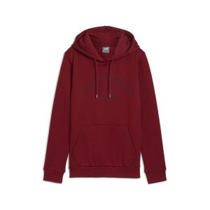 Damska bluza z kapturem ESS+ LOGO LAB PUMA Intense Red. Czerwone bluzy Puma, l, bez wzorów, z kapturem. Za 193,00 zł.