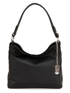 Anna Morellini Skórzana torebka "Paolina" w kolorze czarnym - 28 x 24 x 8 cm rozmiar: onesize. Czarne torebki klasyczne Anna Morellini, bez wzorów, z materiału, przez ramię, bez dodatków. Za 260,99 zł.