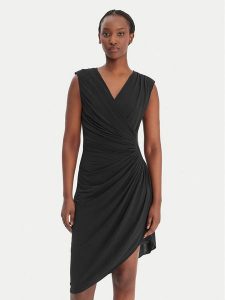 KARL LAGERFELD Sukienka koktajlowa B1W13030 Czarny Slim Fit. Czarne sukienki KARL LAGERFELD, m, bez wzorów, z syntetyku, wizytowe, bez kołnierzyka, bez ramiączek. Za 693,99 zł.