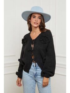 L'armoire de Suzette Kardigan w kolorze czarnym rozmiar: 34/36. Czarne kardigany L'armoire de Suzette, ze splotem. Za 139,87 zł.