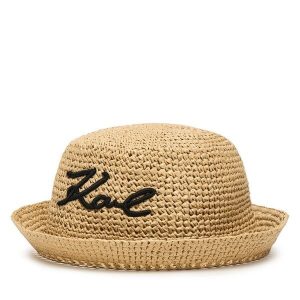 Kapelusz KARL LAGERFELD. Brązowe kapelusze KARL LAGERFELD, bez wzorów. Za 429,99 zł.