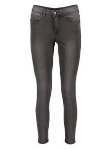 Vero Moda Dżinsy - Slim fit - w kolorze antracytowym rozmiar: XS/L34. Czarne jeansy Vero Moda, z aplikacjami, ze skóry. Za 48,28 zł.