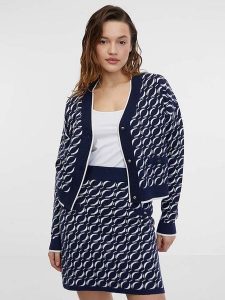 Orsay Kardigan w kolorze granatowo-białym rozmiar: L. Niebieskie kardigany Orsay. Za 78,84 zł.