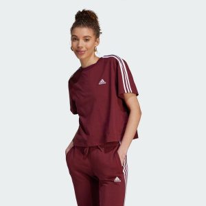 Koszulka damska adidas Essentials 3-Stripes. Białe biustonosze sportowe ADIDAS, xl, bez wzorów, z jersey, sportowe, bez kołnierzyka, bez ramiączek. Za 103,00 zł.