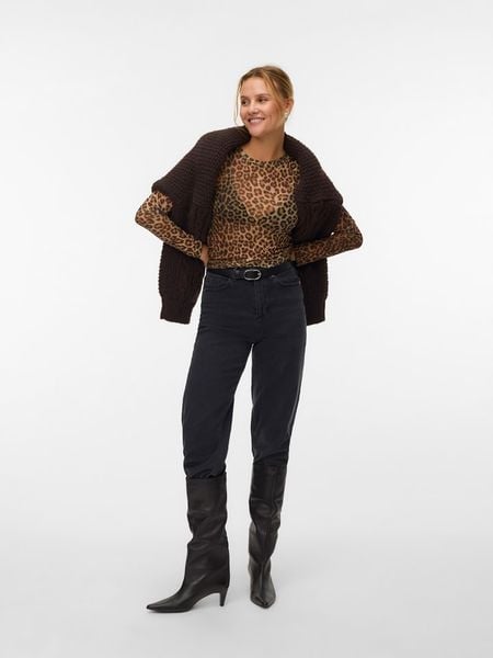 Vero Moda Bluzka w kolorze jasnobrązowo-brązowym rozmiar: XL. Brązowe bluzki Vero Moda, s, bez wzorów, z materiału, bez kołnierzyka, bez ramiączek. Za 56,99 zł.