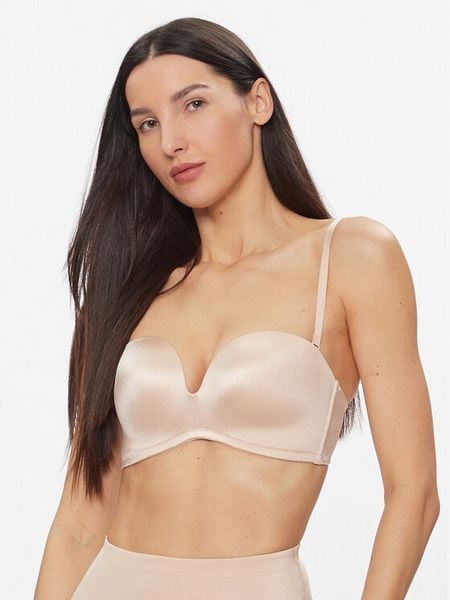 Dorina Biustonosz bardotka FXBA0004MI104 Beżowy. Brązowe biustonosze Dorina, bez wzorów, z syntetyku. Za 59,99 zł.