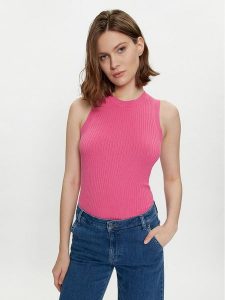 JDY Top Aya 15287501 Różowy Slim Fit. Czerwone topy JDY, m, bez wzorów, z wiskozy, bez kołnierzyka, bez ramiączek. Za 59,99 zł.