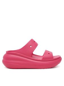 Crocs Klapki Classic Crush Sandal 207670 Różowy. Czerwone klapki Crocs, bez wzorów, z tworzywa sztucznego, bez obcasa. Za 149,99 zł.