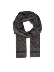 Guess Szal AW5341 POL03 Czarny. Czarne rękawiczki Guess, z aplikacjami, z poliesteru. Za 199,99 zł.