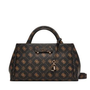 Torebka Guess. Brązowe kuferki Guess, z aplikacjami, bez dodatków. Za 639,99 zł.