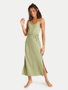 Banana Moon Sukienka letnia Yaquina Amaria MGC27 Zielony Regular Fit. Zielone kombinezony Banana Moon, na lato, xl, bez wzorów, z wiskozy, bez kołnierzyka, bez ramiączek. Za 459,99 zł.