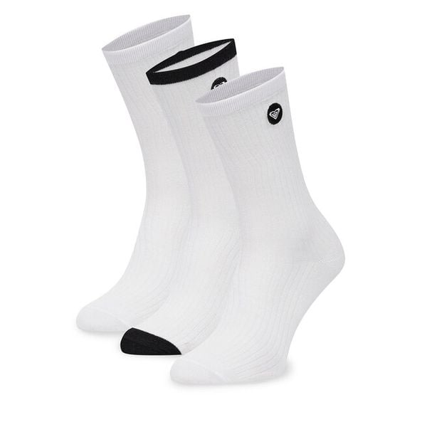 Skarpety długie Roxy. Białe skarpetki Roxy, bez wzorów. Za 13,99 zł.