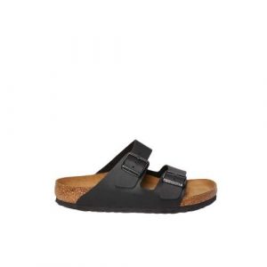 Klapki turystyczne uniseks Birkenstock Arizona 551251 Black. Czarne klapki Birkenstock, bez wzorów, z materiału, bez obcasa. Za 359,00 zł.