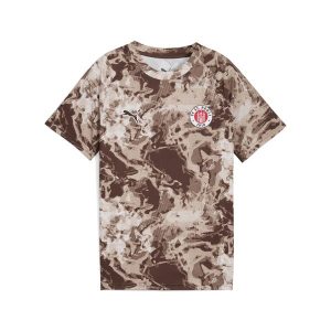 Młodzieżowa koszulka przedmeczowa FC St. Pauli PUMA Espresso Brown White. Biała bluzki Puma, m, bez wzorów, młodzieżowe, bez kołnierzyka, bez ramiączek. Za 269,00 zł.